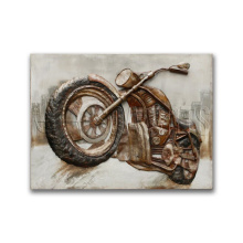 Original Metal Motorcycle Painting For Art Decor
